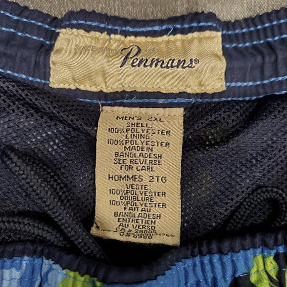 Men's Vintage XXL Floral Swim Trunks w' Mesh Liner Board Shorts - Picture 2 of 4